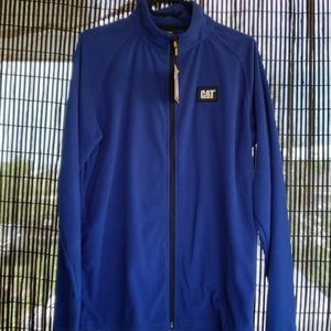 Mens Cat Blue Fleece Jacket Size Medium